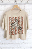 Rodeo Cowboy Graphic Long Crop Top