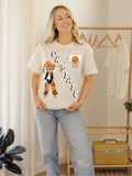 Osu Cowboys Retro Basketball Off White Thrifted Tee