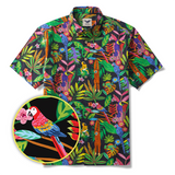 Jungle By Emma Jayne 100% Cotton Men's Short Sleeve Button-down Shirt Aloha Hawaiian