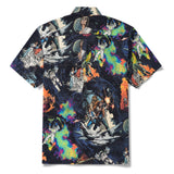Men's 1930s Retro Hawaiian Shirt Astronauts Shirt Short Sleeve Button-down 100% Cotton Blue Aloha Galactic Quest