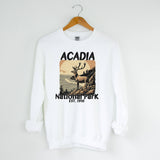 Acadia White Sweatshirt | National Park |Sizes S-2XL