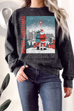 Nashville Christmas Santa Mineral Graphic Sweatshirts