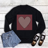 Valentine's Stripe Heart Pink Red Sweatshirt