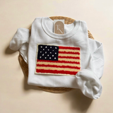 USA Flag Sweatshirt, 4th of July Clothes