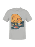Curious Cat Enjoys Sushi Delight Men's T-Shirt Unisex T-shirt, Sweatshirt, Hoodie, Long Sleeve Tee