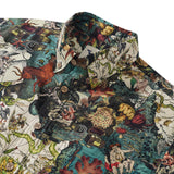 Men's Hawaiian Shirt Short Sleeve Button-down 100% Cotton White Aloha Sailing Fantasy