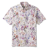 Men's Hawaiian Shirt Short Sleeve Button-down 100% Cotton Orange Aloha Flowers of Romance
