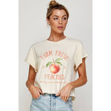 Fresh Farm Peaches  Graphic Crop Top