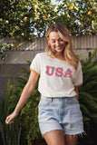 USA  Ringer Graphic T-Shirt