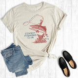 Western Cowboy Fishing Club Graphic Tee Unisex T-shirt, Sweatshirt, Hoodie, Long Sleeve Tee