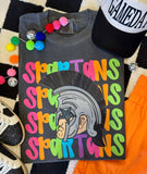 Spartans Neon Mascot Tee