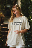 Iced Coffee and Dogs Oversized Graphic Top
