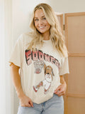 Ou Sooners Basketball Mascot Dunk Off White Thrifted Tee