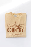 Raised On Country Sunshine Mineral Washed Graphic Top