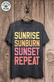 Sunrise Sunburn Sunset Repeat Graphic Top