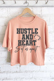 Hustle and Heart Football Graphic Long Crop Top