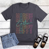 Easter Happy Stacked Quad Graphic Tee