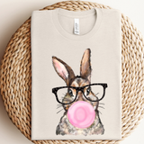Funny Easter Bunny W Glasses Graphic Tee