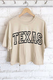 Texas Puff Graphic Long Crop Top