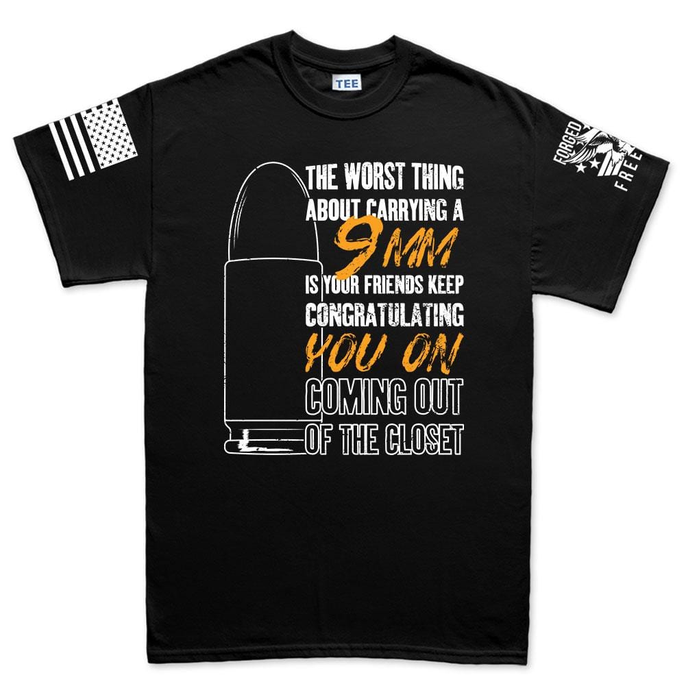 Mens TYM 9mm Coming Out of The Closet T-shirt Style001