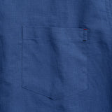 Hawaiian Shirt For Men Riviera Holiday Pointed Collar Long Sleeve Shirt - Royal Blue Riviera Holiday - Royal Blue