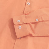 Hawaiian Shirt For Men Riviera Holiday Pointed Collar Long Sleeve Shirt - Light Orange Riviera Holiday - Light Orange