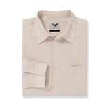 Hawaiian Shirt For Men Riviera Holiday Pointed Collar Long Sleeve Shirt - Light Khaki Riviera Holiday - Light Khaki