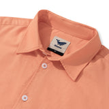 Hawaiian Shirt For Men Riviera Holiday Pointed Collar Long Sleeve Shirt - Light Orange Riviera Holiday - Light Orange