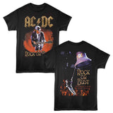 ACDC - Rock Or Bust - American Classics - Black Solid Adult Short Sleeve T-Shirt