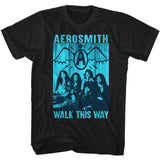 Aerosmith - This Way 2 - American Classics - Solid Black Adult Short Sleeve T-Shirt