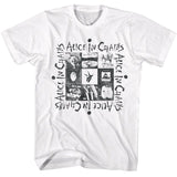 Alice In Chains - Multi Album Art - American Classics - Solid White Adult Short Sleeve T-Shirt