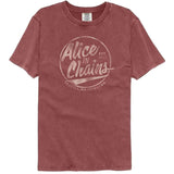 Alice In Chains - Circle Text - American Classics - Solid Red Adult Short Sleeve Comfort Color T-Shirt