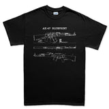 AK-47 Blueprint Mens T-shirt Style001