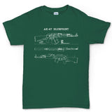 AK-47 Blueprint Mens T-shirt Style001