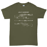 AK-47 Blueprint Mens T-shirt Style001