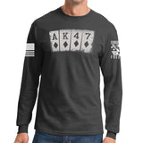 AK47 Playing Cards Long Sleeve T-shirt Style001