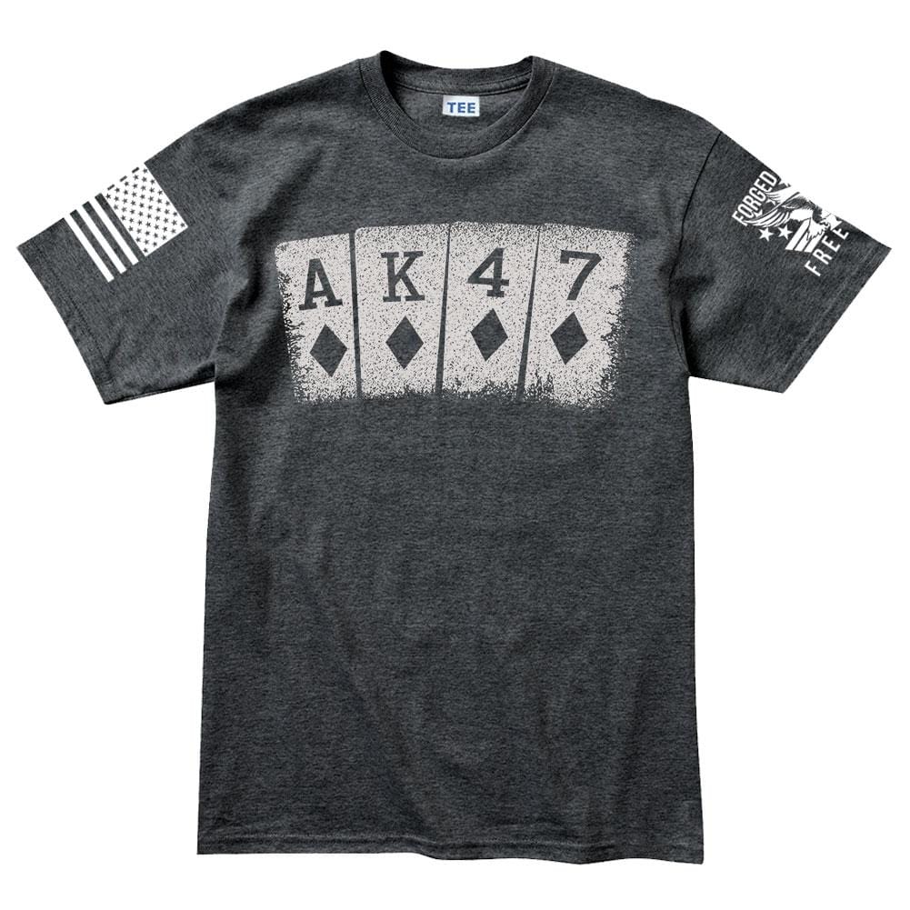 AK47 Playing Cards Men's T-shirt Style001