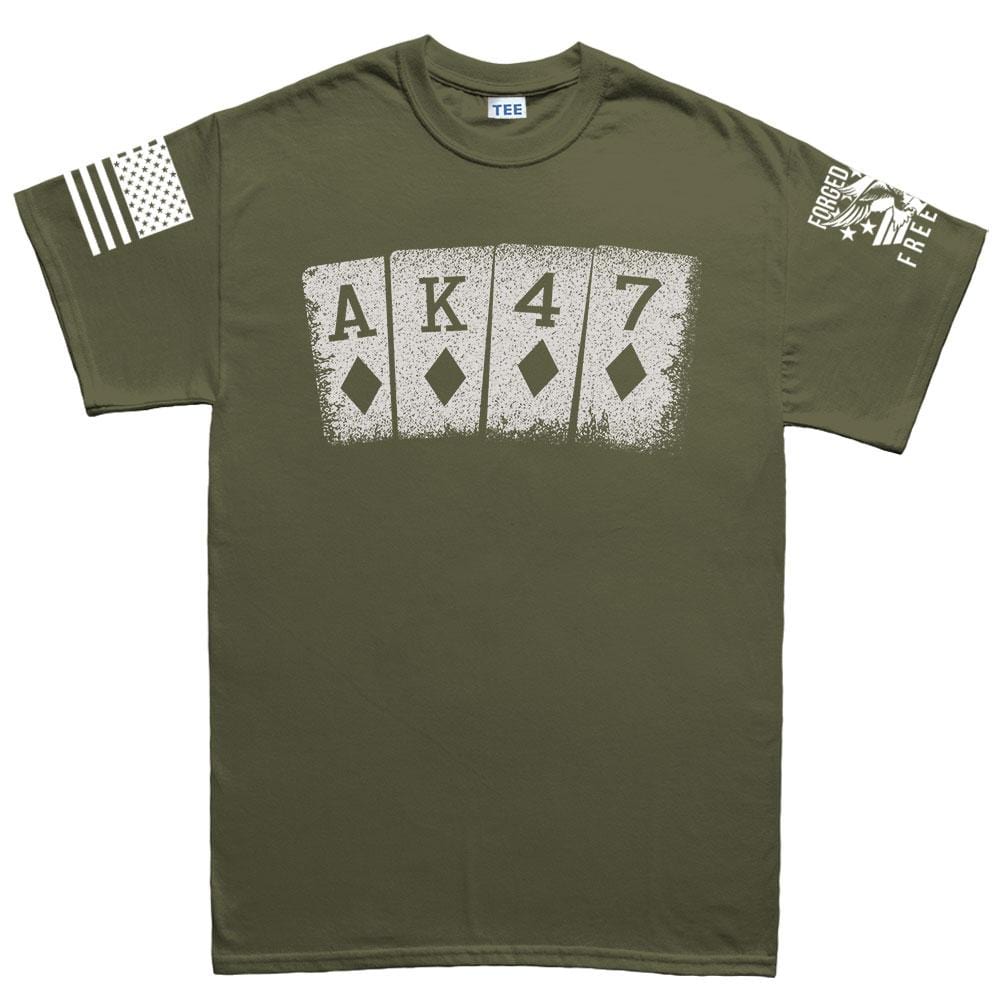 AK47 Playing Cards Men's T-shirt