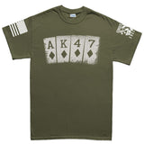 AK47 Playing Cards Men's T-shirt Style001
