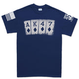 AK47 Playing Cards Men's T-shirt Style001