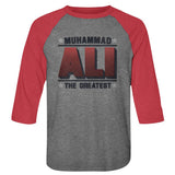 Muhammad Ali - Greatest - 3/4 Sleeve - Heather - Adult - Raglan Shirt