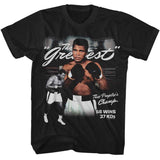Muhammad Ali - The Greatest - American Classics - Black Solid Adult Short Sleeve T-Shirt Style001