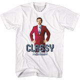 Anchorman - Ron Classy Text - Short Sleeve - Adult - T-Shirt
