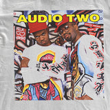 AUDIO TWO HIP HOP HEAVYWEIGHT WHITE T-SHIRT