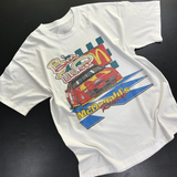 90'S MCD0NALDS RACING  RARE HEAVYWEIGHT WASHED WHITE T-SHIRT