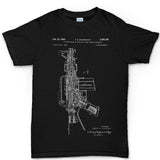 Men's AR-15 Pistol Blueprint T-shirt Style001