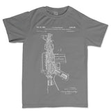 Men's AR-15 Pistol Blueprint T-shirt Style001