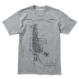 Men's AR-15 Pistol Blueprint T-shirt Style001