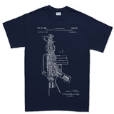 Men's AR-15 Pistol Blueprint T-shirt Style001