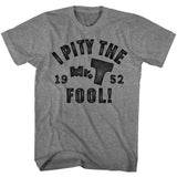 Mr. T - Pity The Fool - Short Sleeve - Heather - Adult - T-Shirt